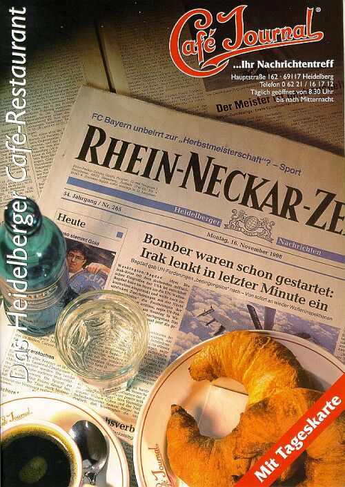 Speisekarte | Café Journal | Au&szlig;enansicht