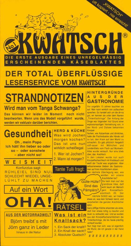 Speisekarte | Kwatsch | Au&szlig;enansicht